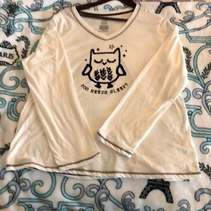 Long sleeve thin pajama tee